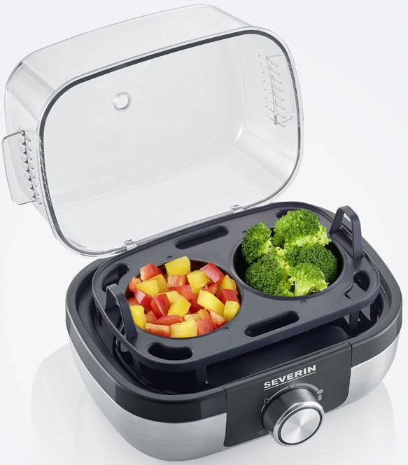 Яйцеварка Severin 420Вт, механічне керування, на 6 яєць, звуков., сигнал, пластик, сіро-чорний