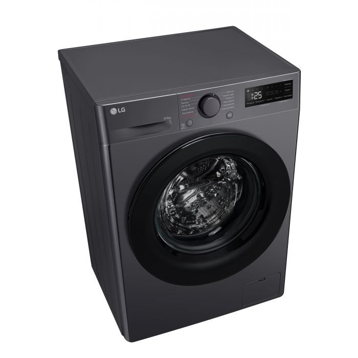 Прально-сушильна машина LG фронтальна, 9(5)кг, 1200, A, пара, 48см, дисплей, пара, інвертор, чорний