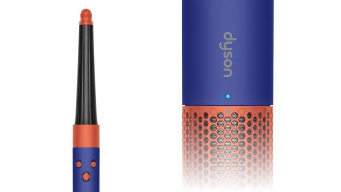 Стайлер Dyson Airwrap I.D. HS08 Curly+Coily Complete Long Vinca Blue/Topaz, 1300Вт, темп.режимів-3, насадок-6, кейс, кераміка, синьо-мідний