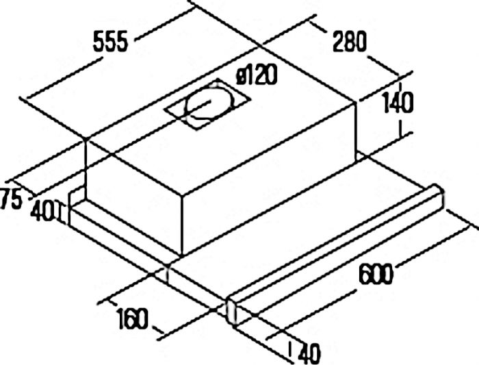 Витяжка Cata телескопічна, 60см, 360м.куб/год, TFK 6005, білий
