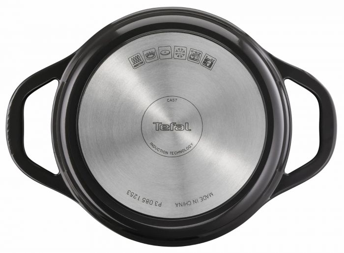 Каструля Tefal Air, з кришкою, 3.1л, алюміній, чорний