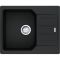 Мийка кухонна Franke City, фраграніт, прямокутник, з крилом, 620х500х190мм, чаша - 1, врізна, оборотна, UCG 611-62, онікс