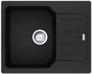 Мийка кухонна Franke City, фраграніт, прямокутник, з крилом, 620х500х190мм, чаша - 1, врізна, оборотна, UCG 611-62, онікс