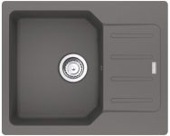 Мийка кухонна Franke City, фраграніт, прямокутник, з крилом, 620х500х190мм, чаша - 1, врізна, оборотна, UCG 611-62, сірий камінь