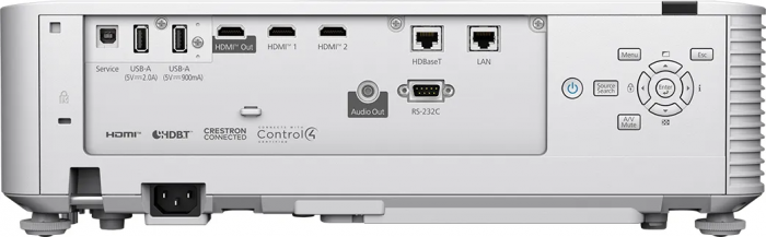 Проєктор Epson EB-L690U WUXGA, 6500 lm, LASER, 1.35-2.2, WiFi, білий