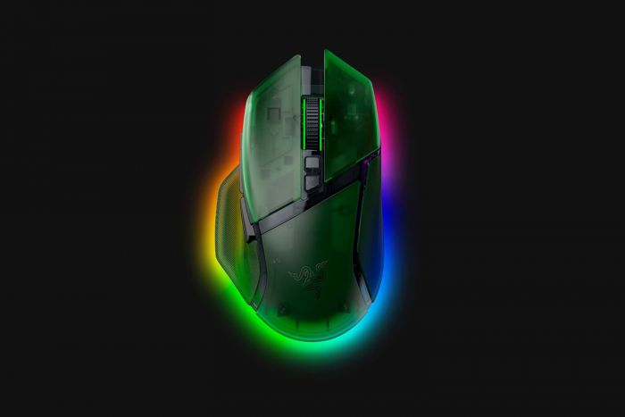 Миша Razer Basilisk V3 Pro 35K, RGB, USB-A/WL/BT, Phantom Green Ed.