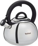 Чайник зі свистком Tefal Duetto+, 2.5л, нержавіюча сталь, сталевий, чорний