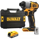 Шурупокрут ударний акумуляторний DeWalt XR Li-Ion PowerStack 18В 1х1.7А·год 192Нм 3200об/хв 4200уд/хв кейс 0.88кг без ЗП