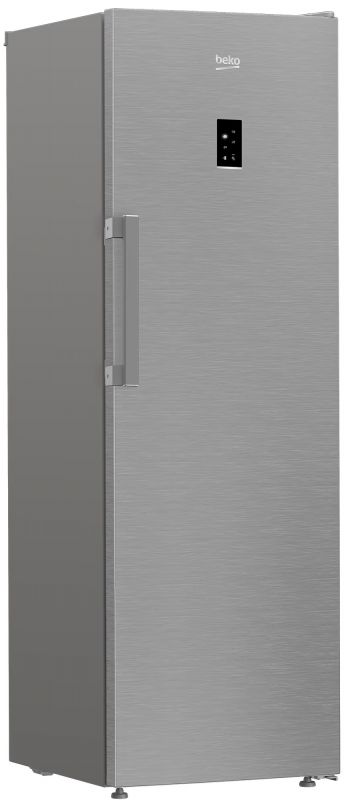 Морозильна камера Beko, 187x60x71, 286л, 1дв., E, NF, нержавіюча сталь