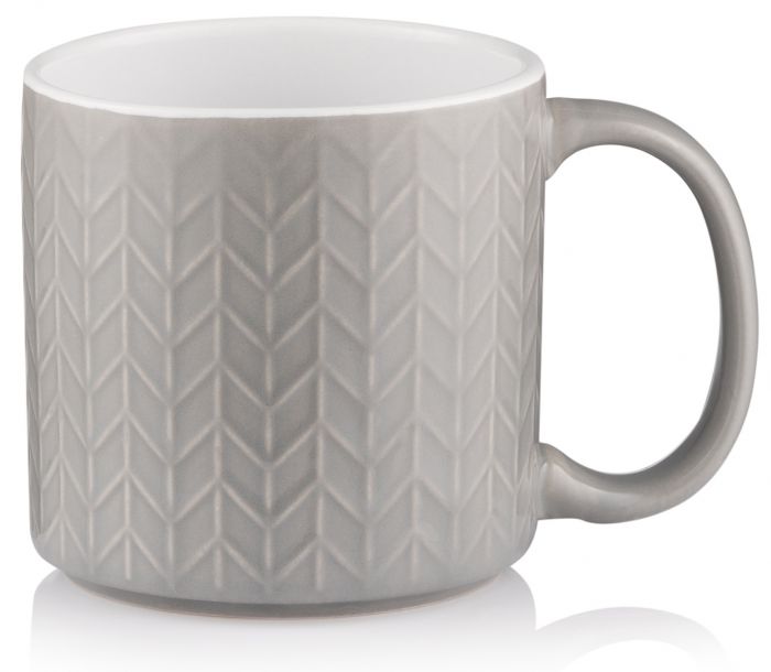 Чашка ARDESTO Francesca, 360мл, кераміка, сірий світлий