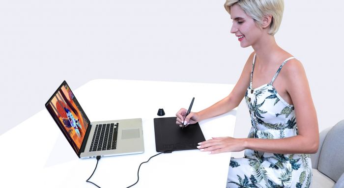 Графічний планшет Huion 10"x6.25" HS610, microUSB, чорний