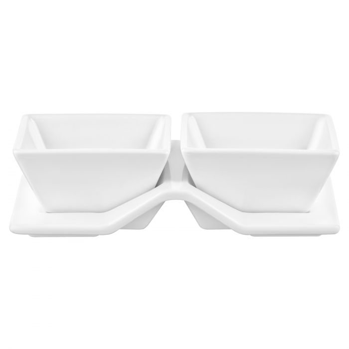 Набір для закусок ARDESTO, 3 предмети, порцеляна, білий