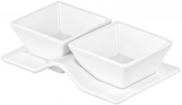 Набір для закусок ARDESTO, 3 предмети, порцеляна, білий