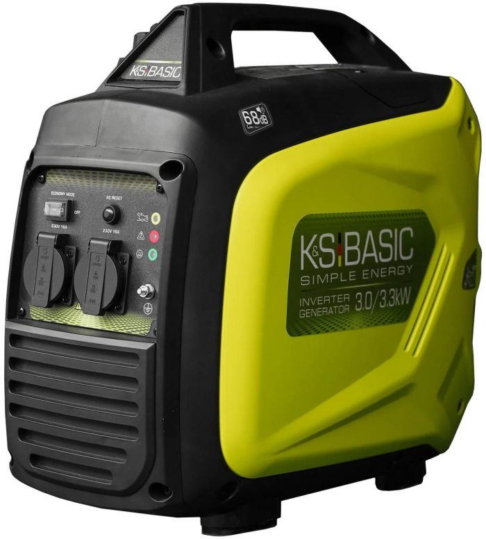 Генератор бензиновий інверторний Konner&Sohnen KSB 33iS, 230В, 3.0-3.3кВт, ручний стартер, 21.5кг