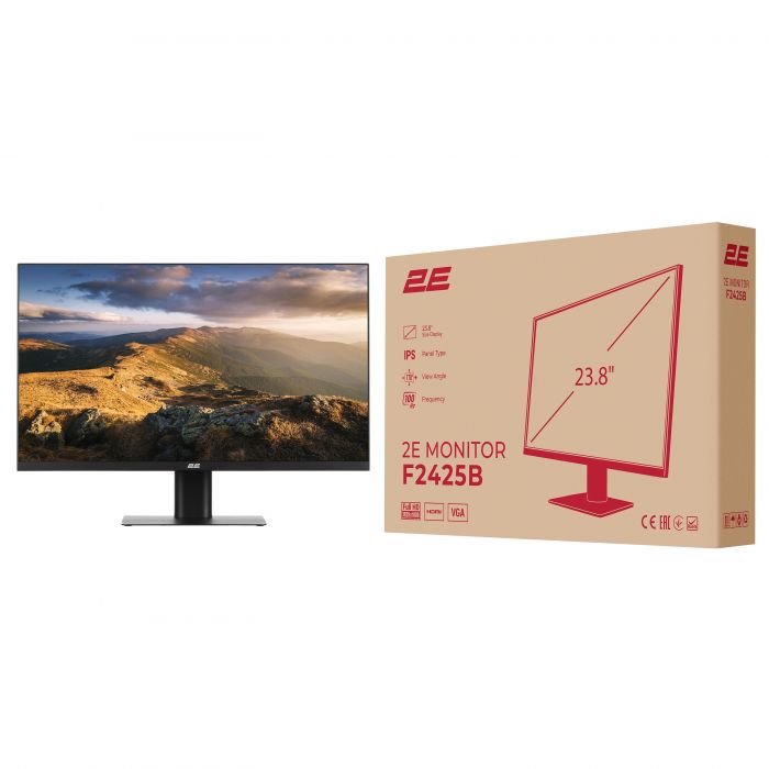 Монітор 2E 23.8" F2425B D-Sub, HDMI, IPS, 100Hz