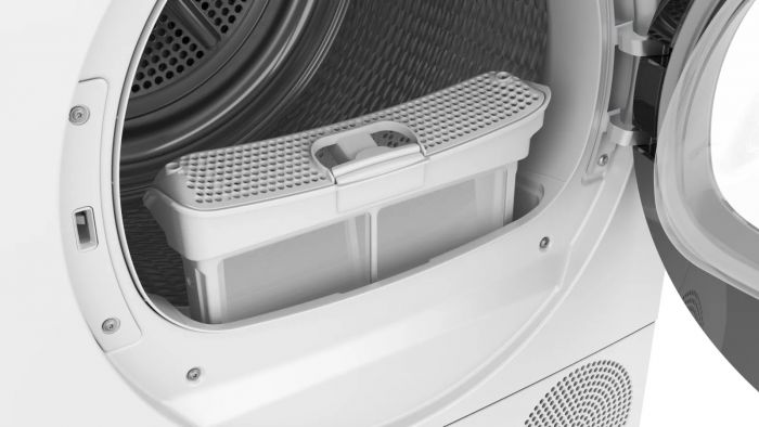 Сушильна машина Siemens тепловий насос, 9кг, D, 61см, дисплей, білий