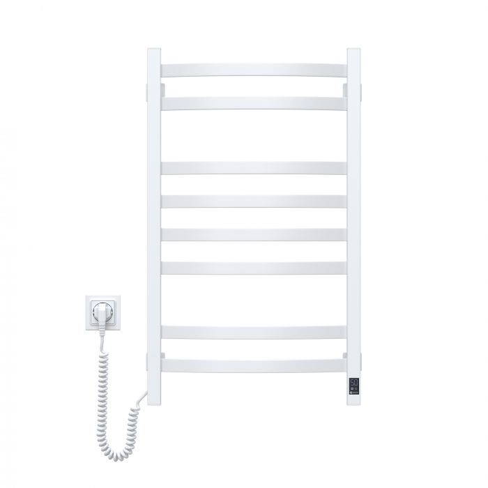 Рушникосушка Navin електрична Avalon, 800х480х104мм, таймер-регулятор, сталь, білий, ліве підключення