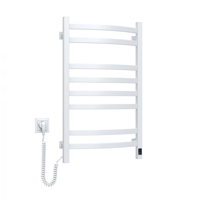 Рушникосушка Navin електрична Avalon, 800х480х104мм, таймер-регулятор, сталь, білий, ліве підключення