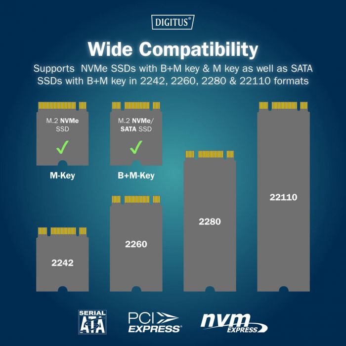 Док-станція DIGITUS USB-C > 2xSATA SSD/SD