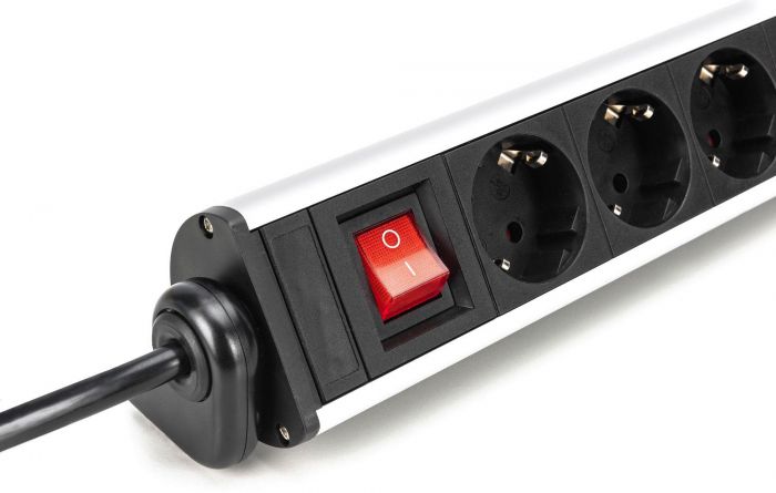 Блок розеток DIGITUS Office, 6xSchuko 16A, 3xUSB 2A, вимикач, 1.5м, вилка Schuko