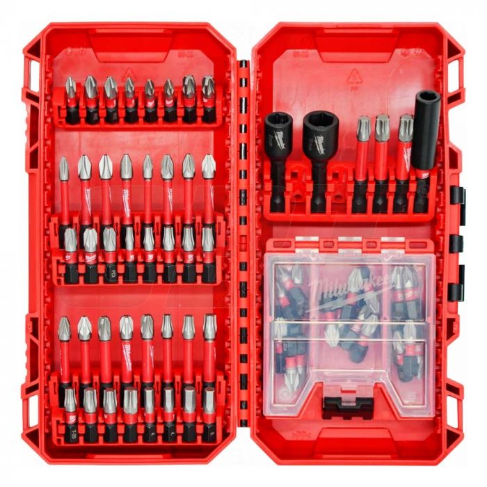 Біти Milwaukee Shockwave, сталь, кейс, набір 70шт