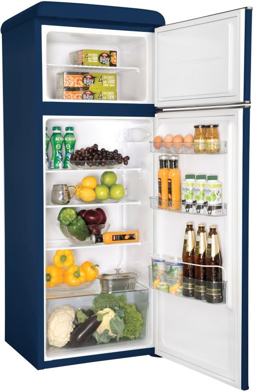 Холодильник Snaige з верхн. мороз., 147.5x56х63, холод.відд.-166л, мороз.відд.-46л, 2дв., A++, ST, retro, синій