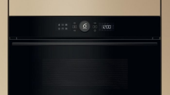 Мікрохвильова піч Whirlpool вбудована, 31л, електронне упр., 1000Вт, гриль, дисплей, чорний