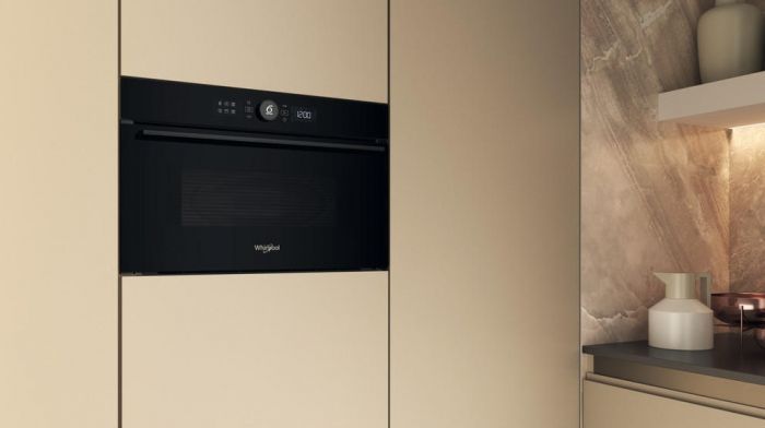 Мікрохвильова піч Whirlpool вбудована, 31л, електронне упр., 1000Вт, гриль, дисплей, чорний