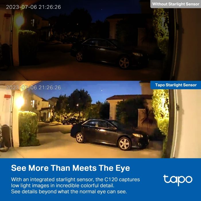 IP-Камера TP-LINK Tapo C120 2K N300 microSD motion detection
