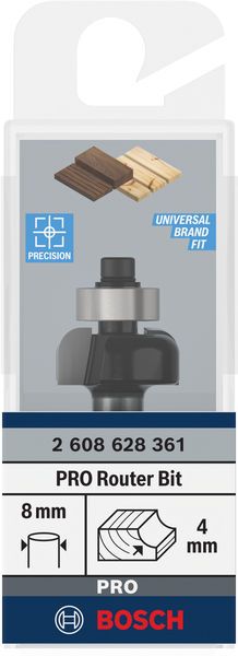 Фреза галтельна профільна Е Bosch Professional Std S8 R4 D20.7 L9