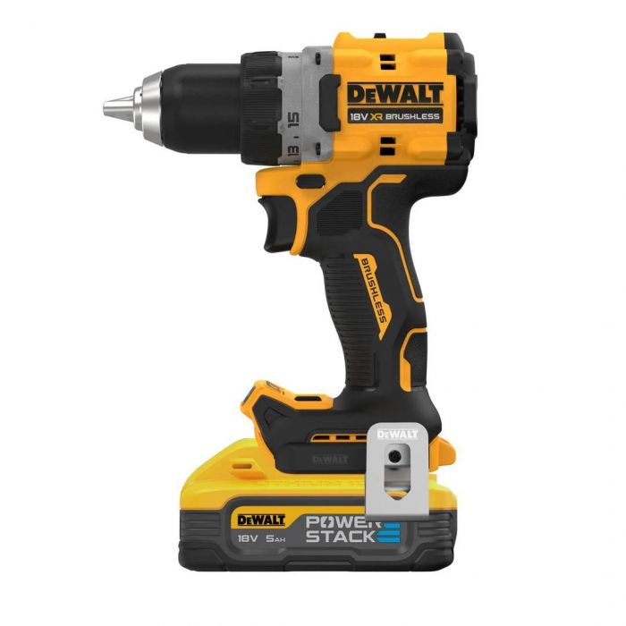 Шурупокрут-дриль акумуляторний DeWALT XR Li-Ion PowerStack 18В 2х5А·год 90Нм 0-650·0-2000об/хв кейс ЗП 1.28кг