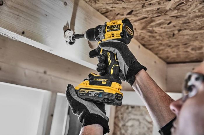 Шурупокрут-дриль акумуляторний DeWALT XR Li-Ion PowerStack 18В 2х5А·год 90Нм 0-650·0-2000об/хв кейс ЗП 1.28кг