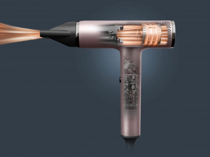 Фен Rowenta T-Shape Maestria Nano Foldable, 1700Вт, 3 режими, іоніз-я, хол. обдув, кейс, рожевий