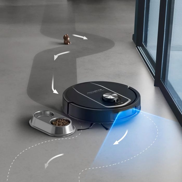 Робот-пилосос Rowenta миючий X-Plorer Serie 575 Max Standard, 10000ПаВт, h=10.5см, 0.22л, конт пил -0.3л, автон. робота до 120хв, чорний