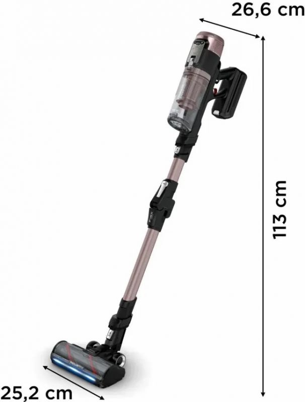 Пилосос Rowenta безпровідний X-Force Flex 16.60 Aqua Animal, 315Вт, вологе прибирання, конт пил -0.65л, автон. робота до 120хв, HEF system 99,9%, чорно-бронзовий