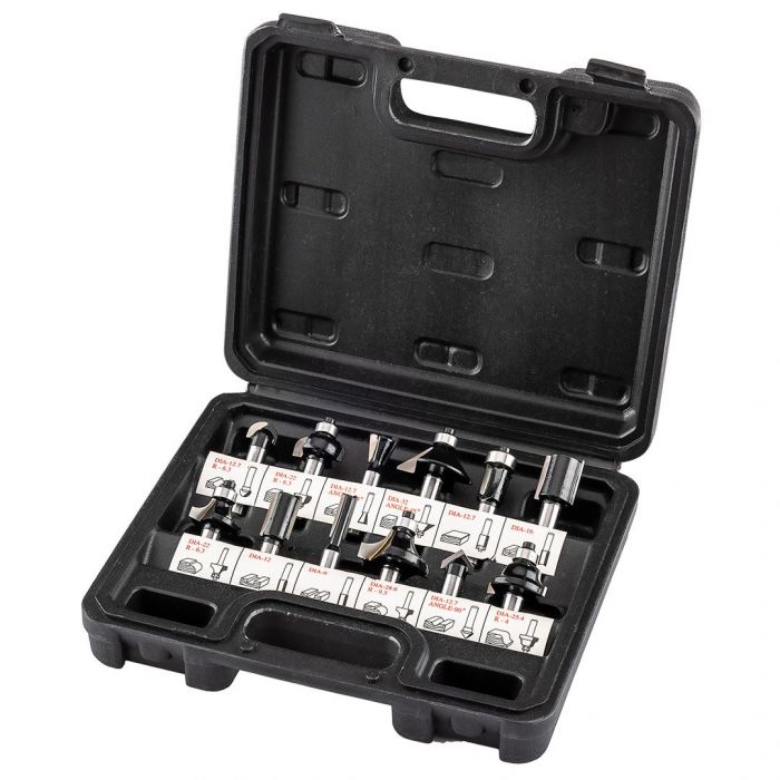 Набір фрез по дереву GRAPHITE WIDIA твердосплавні 8мм 12шт