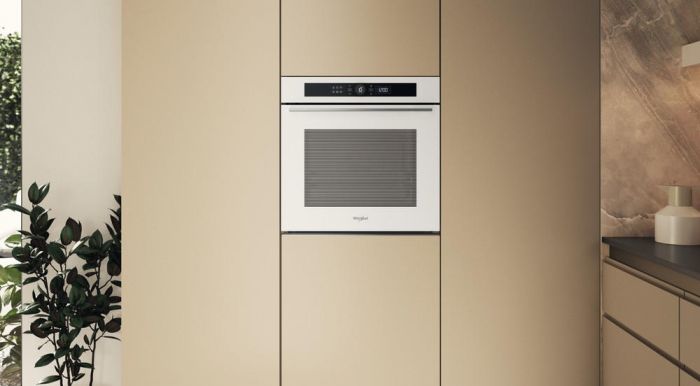 Духова шафа Whirlpool електрична, 73л, A+, дисплей, конвекція, піроліз, телескопічні напрямні, білий