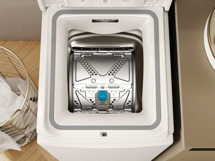 Пральна машина Whirlpool вертикальна, 7кг, 1200, B, 60см, дисплей, інвертор, білий