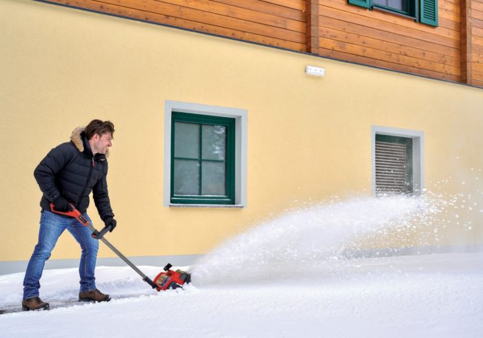 Машина снігоприбиральна акумуляторна Einhell GE-ST 36/40 Li E-Solo 2x18В ширина 40м викид 6м глибина 20см 6.5кг без АКБ та ЗП