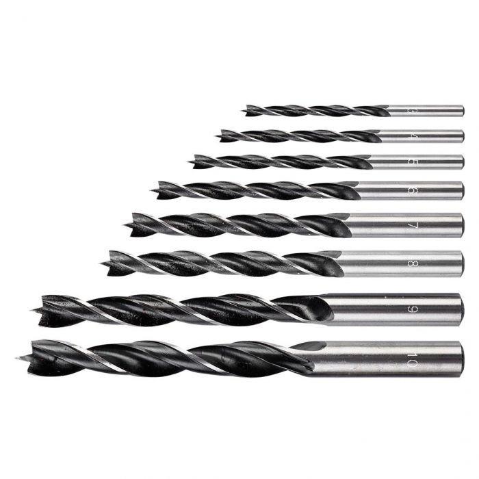 Набір свердел по дереву GRAPHITE спіральне 3-10мм 8шт