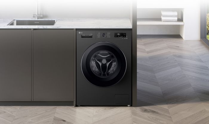 Пральна машина LG фронтальна, 6.5кг, 1200, В, 44см, дисплей, пара, інвертор, чорний