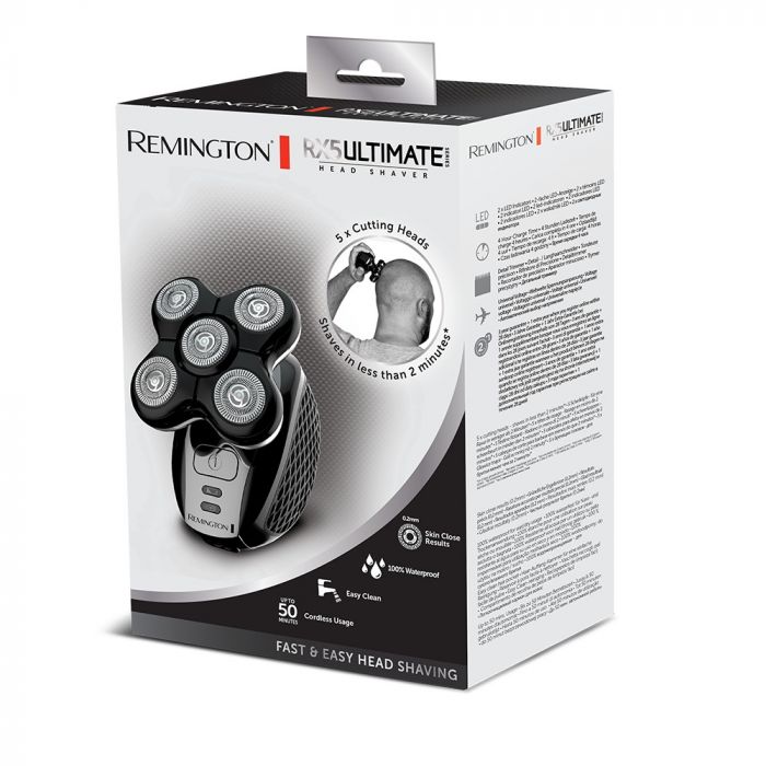 Бритва електр. для голови Remington роторна Ultimate Series RX5,  бритв.головок-5, сух.+волог., тример, кейс, чорний