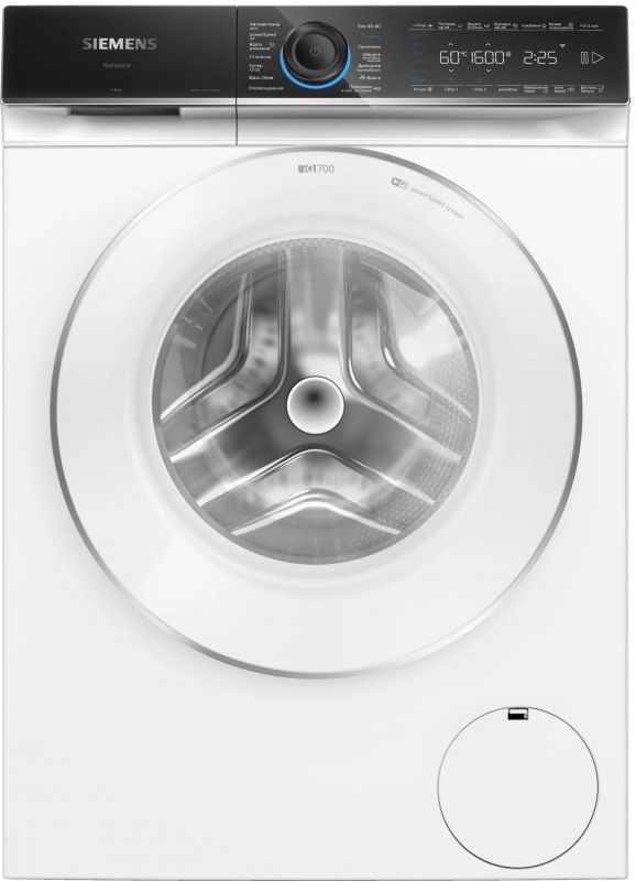 Пральна машина Siemens фронтальна, 10кг, 1600, A, 60см, дисплей, білий