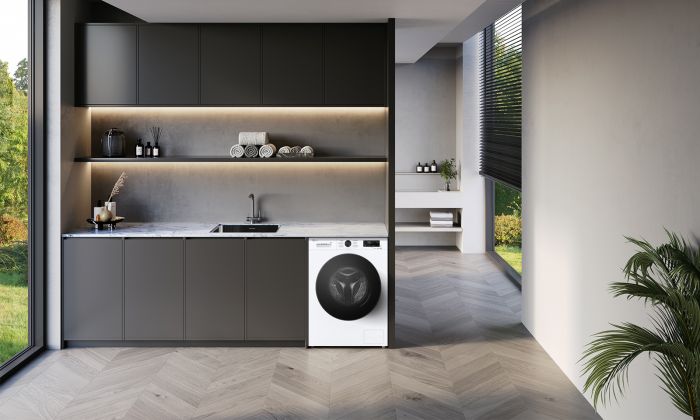 Пральна машина LG фронтальна, 9кг, 1400, A, 55см, дисплей, пара, інвертор, білий