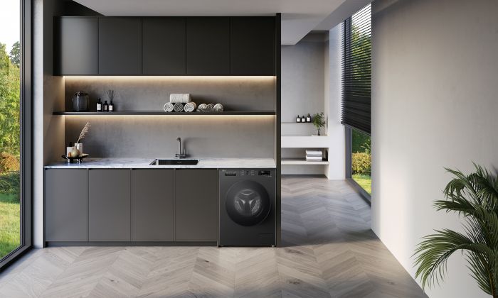 Пральна машина LG фронтальна, 9кг, 1400, A, 55см, дисплей, пара, інвертор, чорний