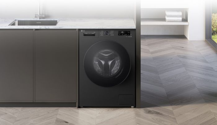 Пральна машина LG фронтальна, 9кг, 1400, A, 55см, дисплей, пара, інвертор, чорний