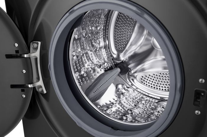 Пральна машина LG фронтальна, 9кг, 1400, A, 55см, дисплей, пара, інвертор, чорний