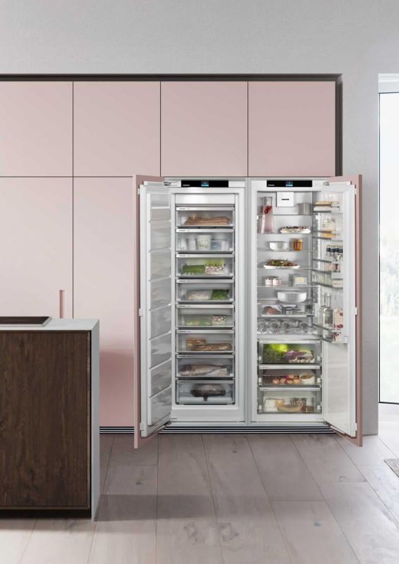 Холодильник Liebherr вбудований SBS, 177x111.8х54.6, холод.відд.-291л, мороз.відд.-209л, 2дв., F, NF, диспл внутр., білий