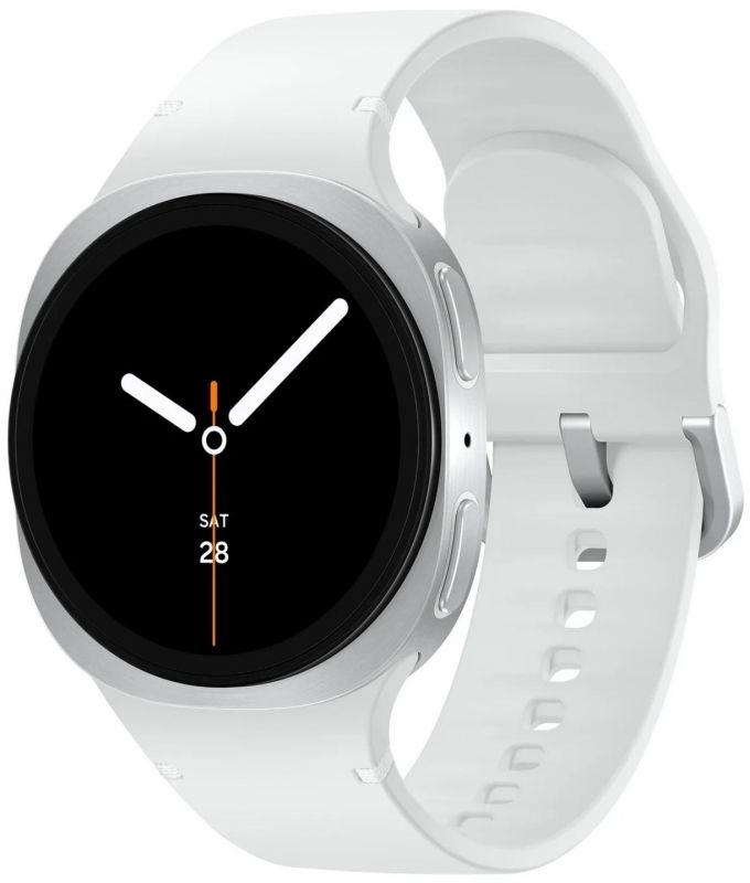 Смарт-годинник Samsung Galaxy Watch 8 40мм e-SIM (L325) 1.34", 438x438, sAMOLED, BT 5.3, NFC, 2/32ГБ, сріблястий