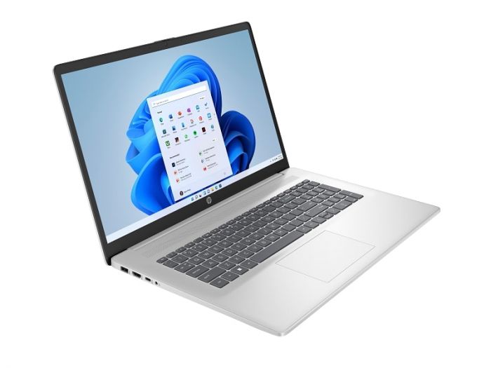 Ноутбук HP 17-cp2042ua 17.3" FHD IPS AG, AMD R5-7520U, 16GB, F512GB, UMA, Win11, сріблястий